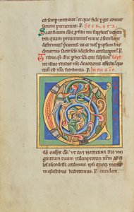 Inhabited Initial C by Unknown artist