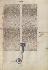 Inhabited Initial P by Unknown artist