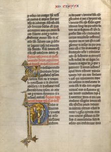 Initial P: Saint Paul and a Priest