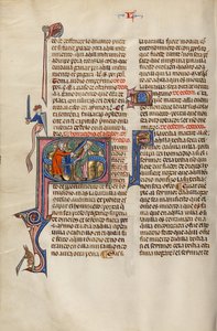 Initial S: Two Men Fighting with Swords by Unknown artist