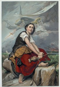 Jeanne hears her heavenly voices: the archangel Saint Michael, Saint Catherine and Saint Marguerite ordered her to go to France to help the king and assured her that God will help her - in 