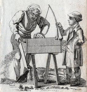 Joiner and apprentice by Unknown artist