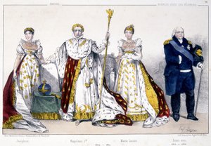 Joséphine, Napoleon I, Marie Louise and Louis XVIII - in 
