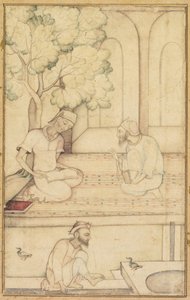Kabir and Two Followers on a Terrace by Unknown artist