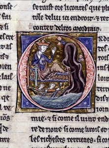 King Modreius. Manuscript: Conquest of the Saint Grail, written 717 years after the passion of our lord. Bibliotheque municipale de Rennes, ms. 255 (Collection of novels of the Round Table); Paris by Unknown artist