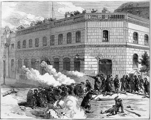 The Paris Commune in 1871. Defense of the Elysee Palace by the Federates by Unknown artist