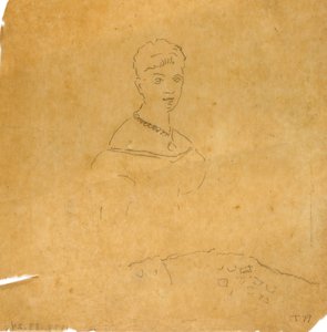 Lady in Evening Dress with Figure of Venus de Milo by Unknown artist