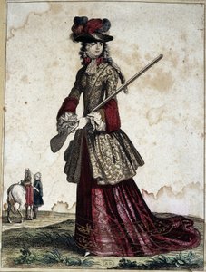 Lady in the hunt by Unknown artist