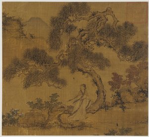 Landscape: A Man Under a Pine by Unknown artist