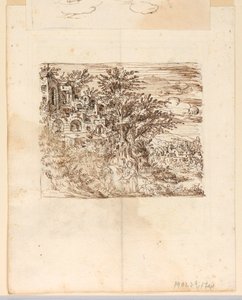 Landscape; (verso: Grotesque Design)