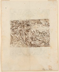 Landscape; verso: Grotesque Design by Unknown artist