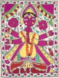 Large, Multi-Armed Figure Facing Out by Unknown artist