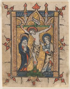 Leaf from a Psalter: The Crucifixion by Unknown artist