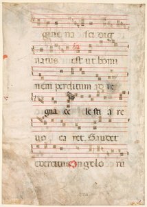 Leaf from an Antiphonary: Music (verso) by Unknown artist