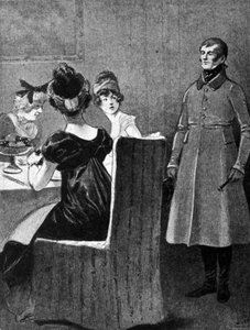 Madame de Staël, Germaine Necker received in 1803 the order of exile from Napoleon I for fueling hostility to the Executive Board. Engraving of the 19th century. by Unknown artist