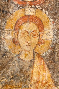 Madonna and Child Between the Archangels (detail of the Child)