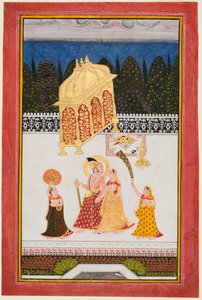 Maharana Ari Singh II of Mewar (r. 1761–73) with His Consort on a Terrace by Unknown artist