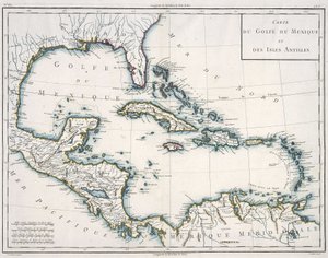 Map of the Gulf of Mexico and the Caribbean