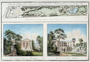Map of the Garden and House of Pierre Augustin Caron de Beaumarchais by Unknown artist