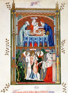 Martyrdom of Saint Denis, chromolithograph according to documents of the 15th century by Unknown artist