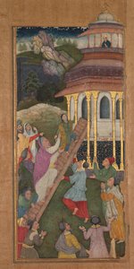 Mary ascends the stairs to the temple, from a Mirror of Holiness of Father Jerome Xavier by Unknown artist