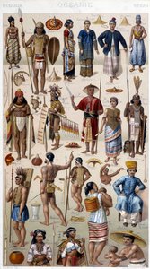 Men and Women Representing the Different Peoples of Oceania by Unknown artist