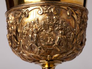 Metalsmithing. Chalice. Gift of canon A. Le Vaillant de la Bassarderie, dean of the cathedral chapter 1726 to 1758. 18th century. (detail) by Unknown artist