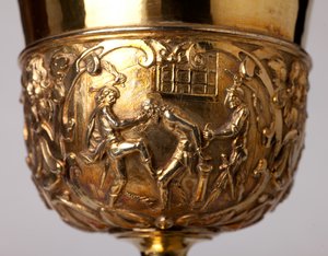 Chalice. Gift of canon A. Le Vaillant de la Bassarderie, dean of the cathedral chapter 1726 to 1758. 18th century. (detail) by Unknown artist