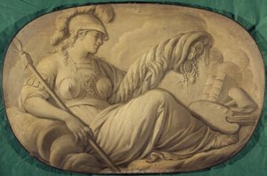 Minerva or Abundance Favoring the Arts (allegory, decorative painting for the Hôtel La Rivière then Canillac)