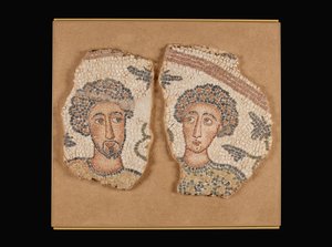 Mosaic Panel with Two Male Busts