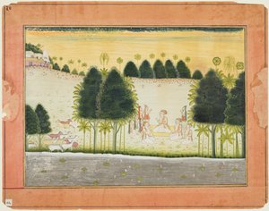 Nanda and the Elders in Council with the Cowherds, from a Bhagavata Purana by Unknown artist
