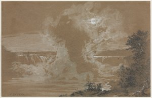 Niagara Falls by Moonlight by Unknown artist