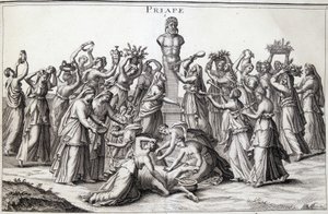 Offers made by women to the god Priapus, the Asian god of fertility, who came to Greece. Site of worship of Lampsacus by Unknown artist