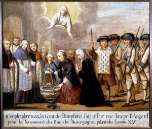 On 8 September 1682, the grand dolphine offered a silver lamp for the birth of the Duke of Burgundy