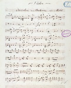 Opening page of the opera Stratonice by Mehul (1792)