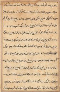 Page from Tales of a Parrot (Tuti-nama): text page by Unknown artist