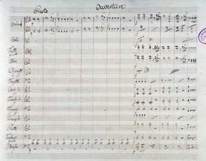 Page of the sheet music for Die Entfuhrung aus dem Serail, opera by Mozart, Lichtenthal version