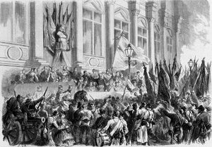Paris, La Commune: Proclamation of the results of the referendum on 26 March 1871 on the Place de l