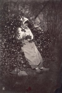 Peasant Woman Holding Small Animal