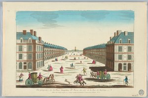Peep-show, Vue Perspective de la Place Dauphine de Paris, du Côté de la Rue de Harlay, No. 162 by Unknown artist