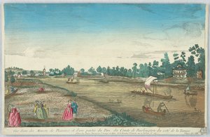 Peep-show, View of One of the Pleasure Houses and Part of the County of Burlington from the Thames Side by Unknown artist