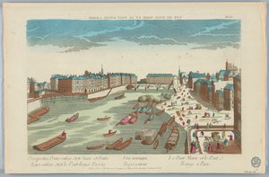 Peep-show, Optical View Representing the Pont Marie and the Pont Rouge in Paris, No. 66 by Unknown artist