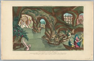 Peep-show, View of the Underworld, 7, New Optical View, Representing, The Descent of Aeneas to the Underworld, With the Palace of Pluto in the Distance by Unknown artist