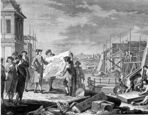 Peter the Great Oversees the Foundation Work of St. Petersburg by Unknown artist