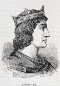 Philip IV the Fair (1268 - 1314) - in Histoire de France populaire by Henri Martin, Jouvet, Paris, T.1 by Unknown artist