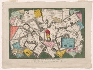 Picture of Revolutionary Assignats (Table of paper money that circulated since the time of the French Revolution)