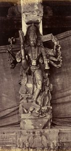 Pillar and Figure, Cut from a Single Stone. Coimbatore by Unknown artist