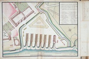 Plan of part of the port and town of Rochefort relating to the proposed stranding tracks between the old form and the food channel