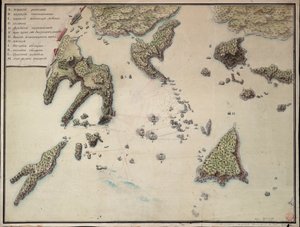 Plan of the taking of Barasound in Finland by Unknown artist