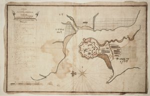 Plan of town and fortress of Gariah by Unknown artist